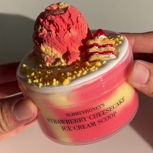Strawberry Cheesecake Ice Cream Scoop
